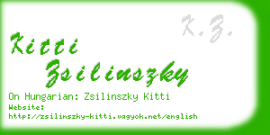 kitti zsilinszky business card